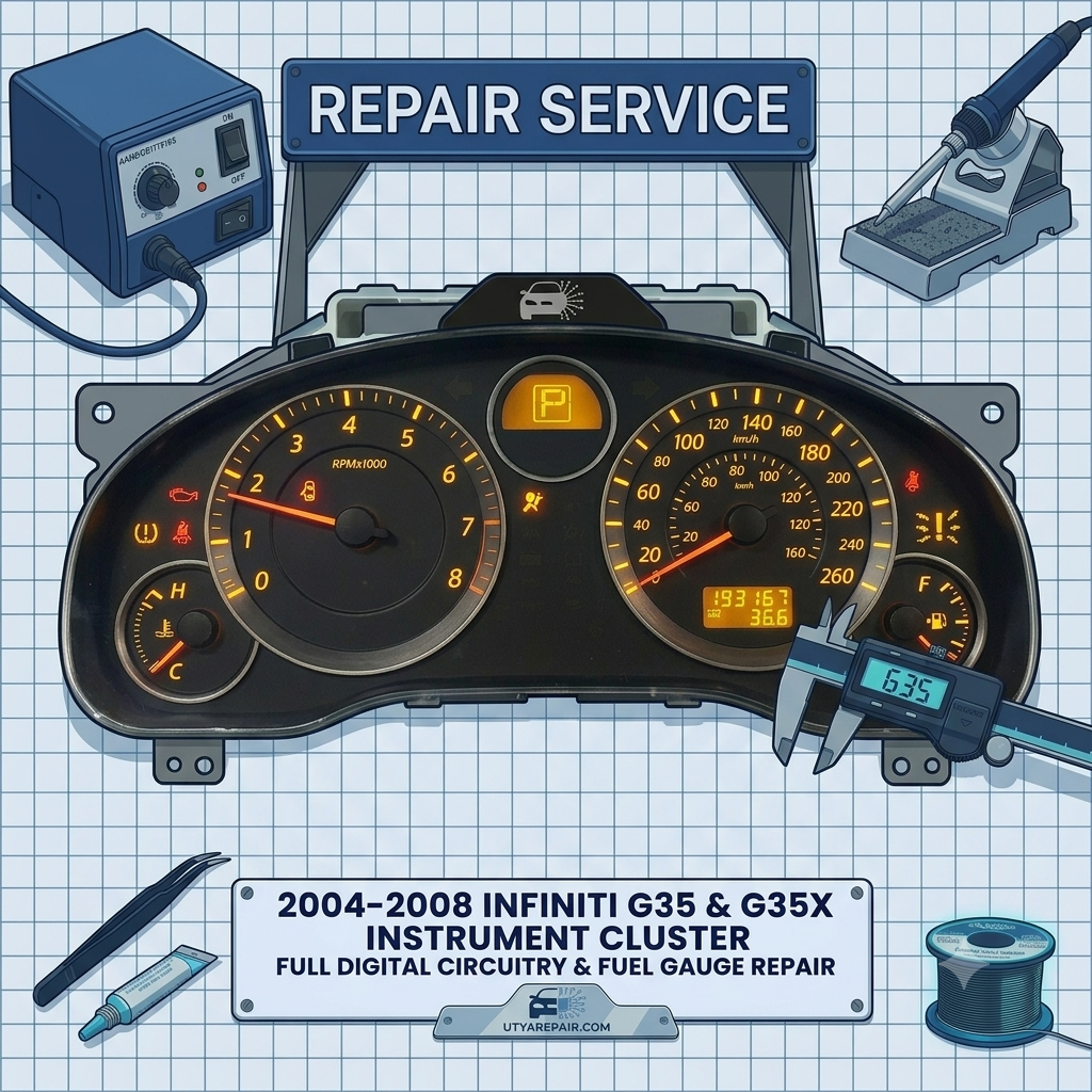 2004-2008 INFINITI G35 G35X INSTRUMENT CLUSTER FUEL GAUGE REPAIR SERVICE