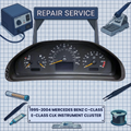 1995-2004 Mercedes Benz C-Class E-Class CLK INSTRUMENT CLUSTER REPAIR SERVICE