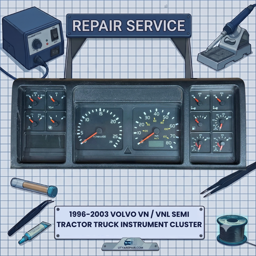 1996-2003 Volvo VN / VNL Semi Tractor Truck INSTRUMENT CLUSTER REPAIR SERVICE