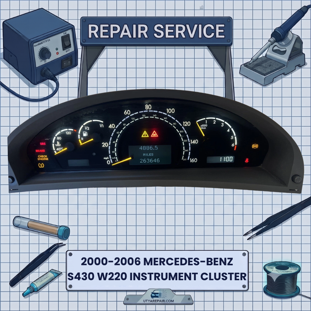 2000-2006 Mercedes-Benz S430 W220 INSTRUMENT CLUSTER REPAIR SERVICE