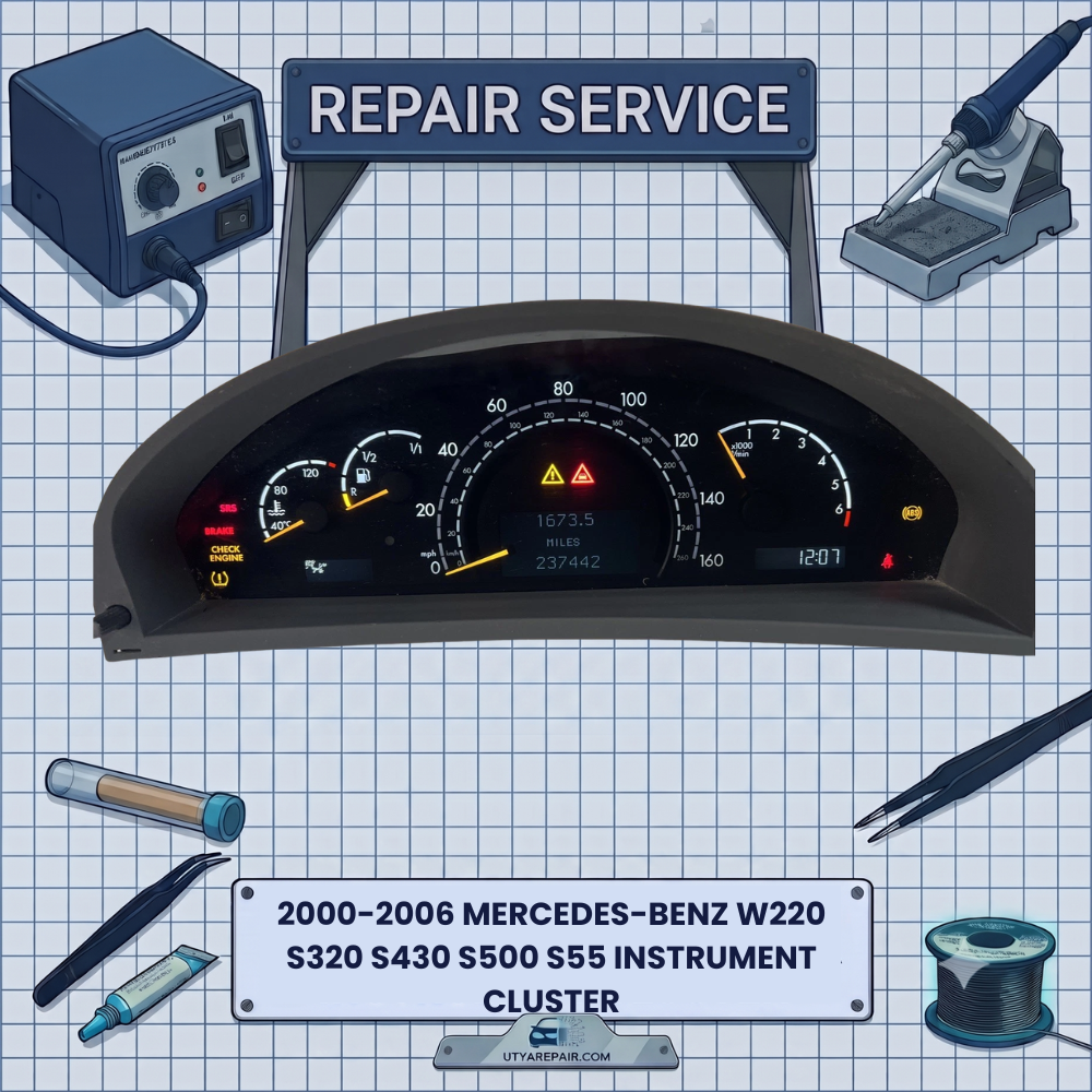 2000 - 2006 Mercedes-Benz W220 S320 S430 S500 S55 INSTRUMENT CLUSTER REPAIR SERVICE