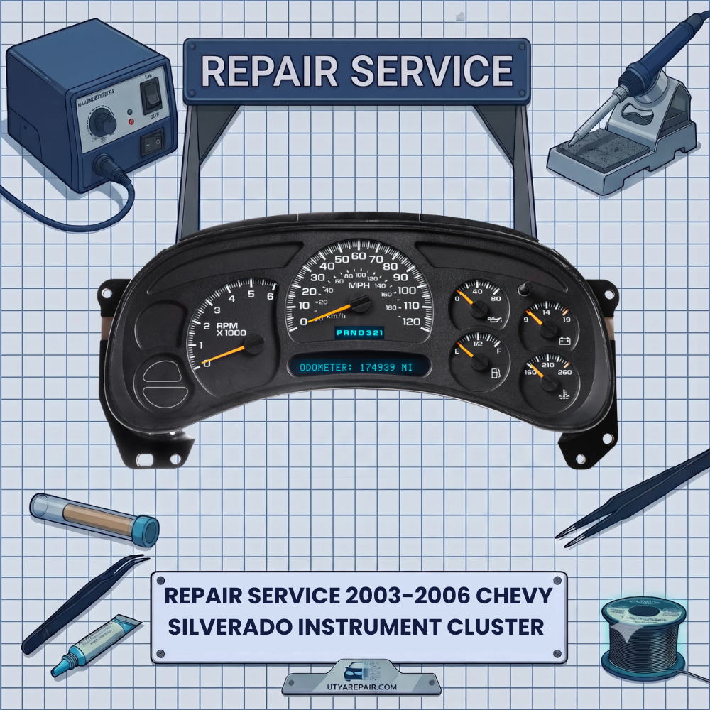 2003-2006 CHEVROLET SILVERADO INSTRUMENT CLUSTER REPAIR SERVICE