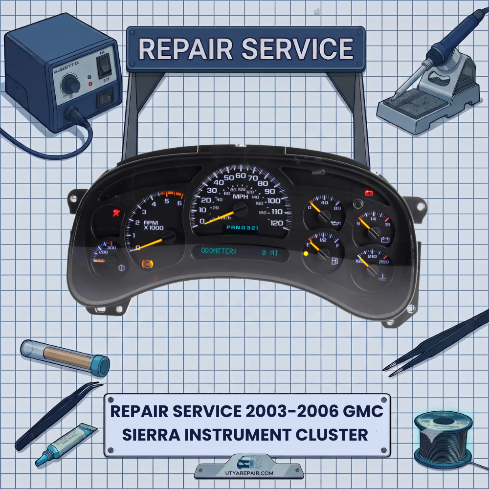 2003-2006 GMC SIERRA INSTRUMENT CLUSTER REPAIR SERVICE