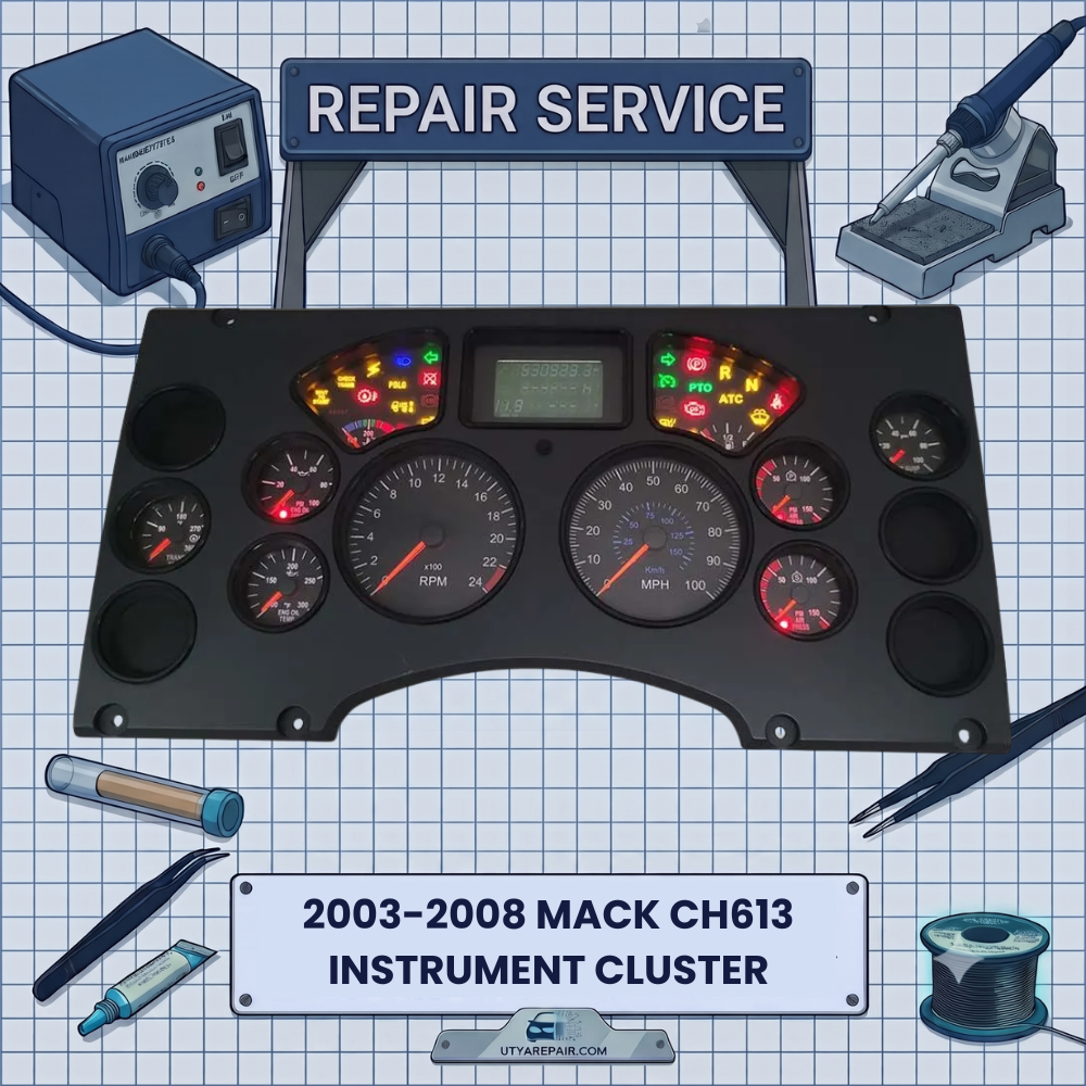 2003-2008 Mack CH613 INSTRUMENT CLUSTER REPAIR SERVICE
