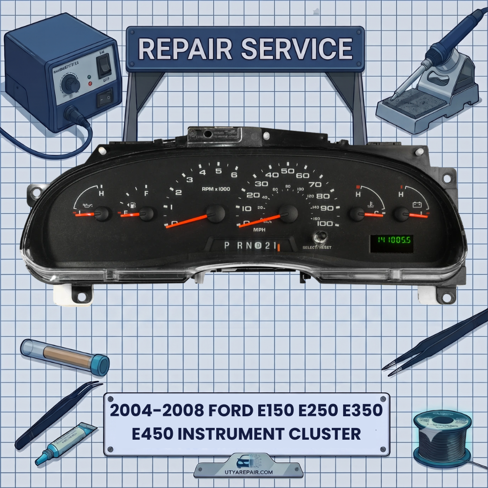 2004-2008 FORD E150 E250 E350 E450 INSTRUMENT CLUSTER REPAIR SERVICE