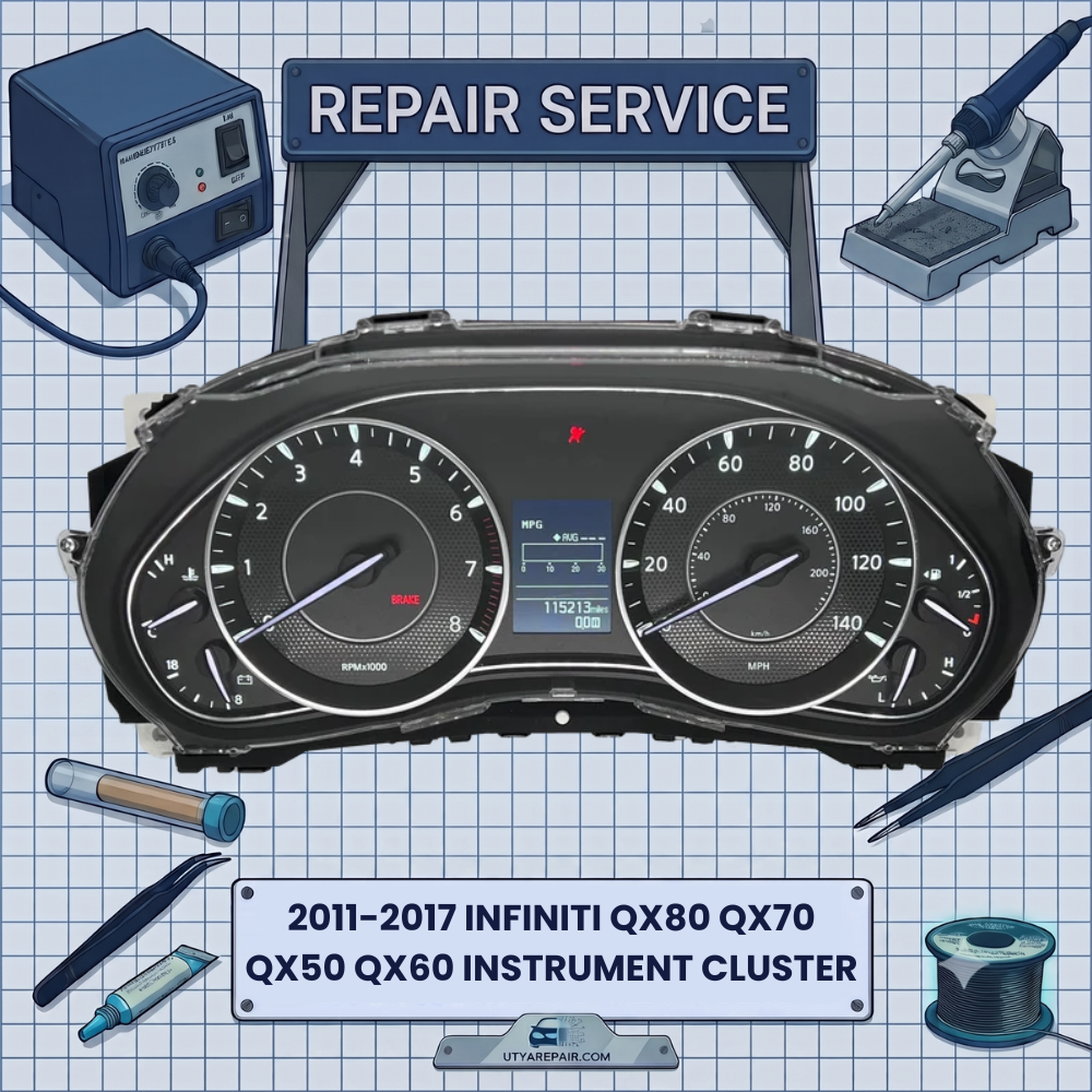 2011-2017 Infiniti QX80 QX70 QX50 QX60 INSTRUMENT CLUSTER REPAIR SERVICE