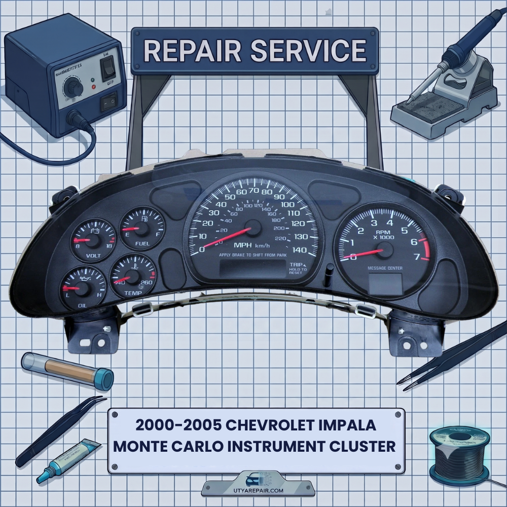2000-2005 Chevrolet Impala Monte Carlo INSTRUMENT CLUSTER REPAIR SERVICE